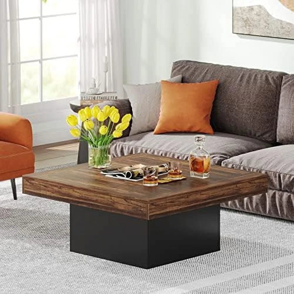 Square LED Engineered Wood Coffee Table L851