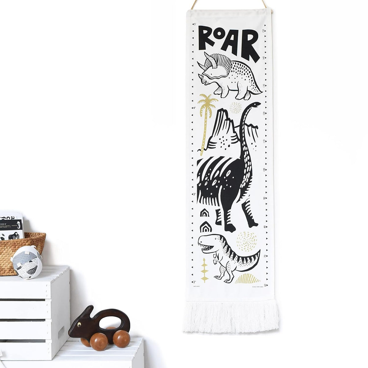 Ocean Canvas Growth Chart - Wall Hanging Height Chart for Kids - (44x13 Inches) Pack of 2 Z6451