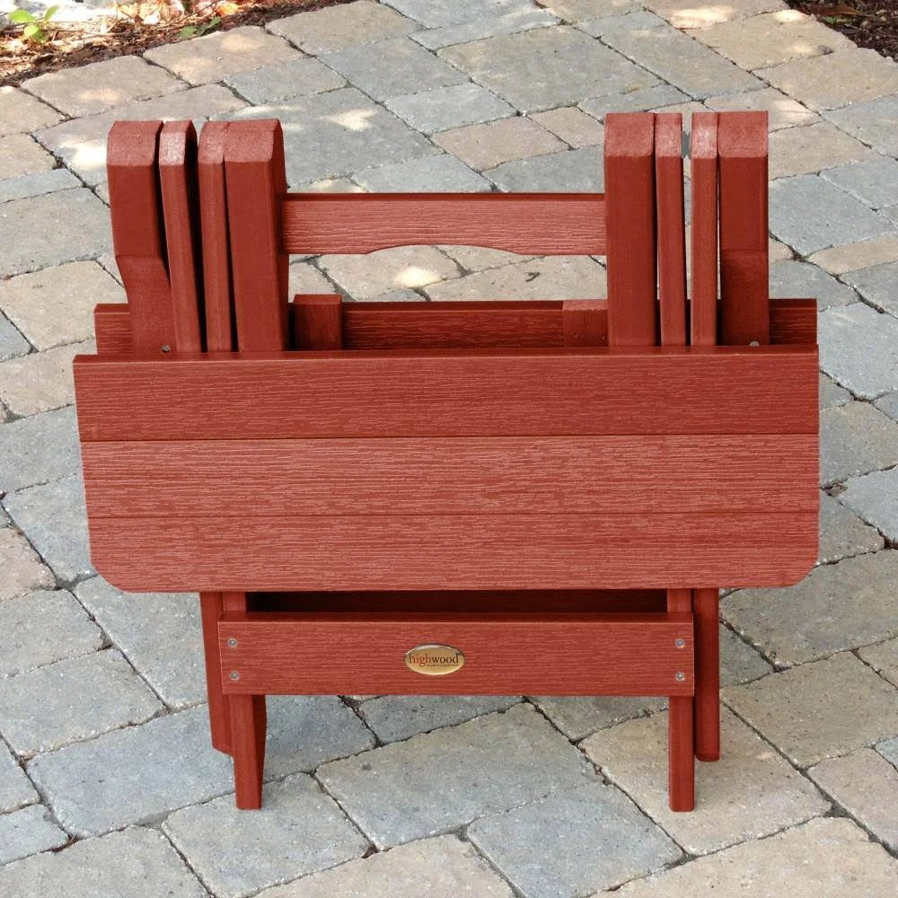 Rustic Red Folding Side Table C60675