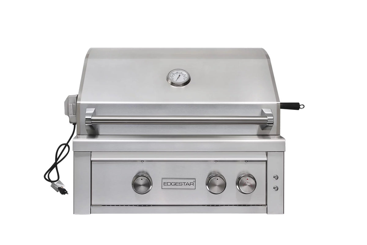 60000 BTU 30" Wide Natural Gas Built-In Grill Stainless Steel Q893