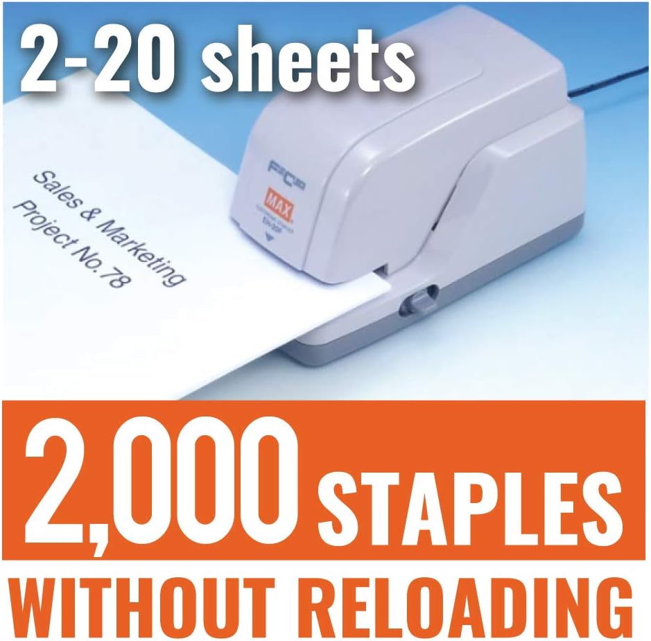 Gray Flat Clinch Elec Stapler and Stapler Cartridge F340