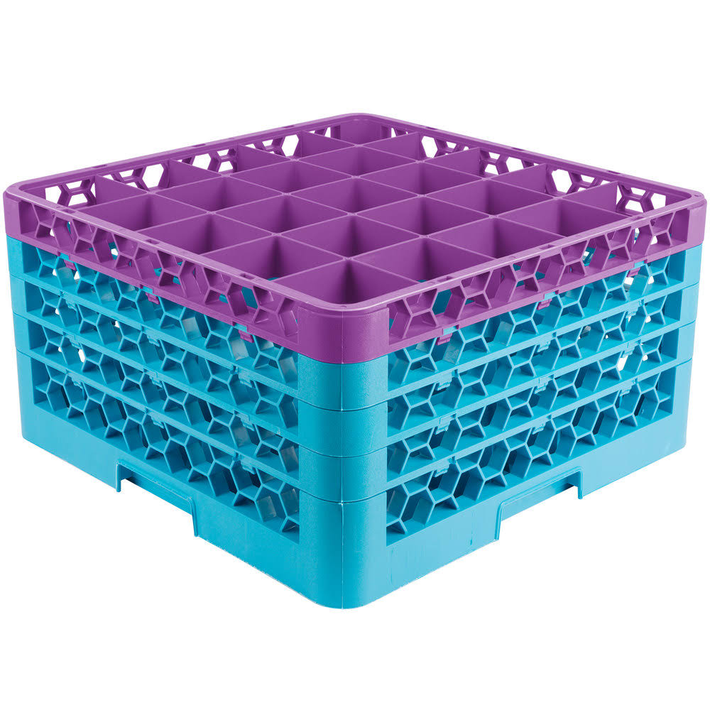 25 Compartment Lavender Glass Rack with 4 Extenders A1468