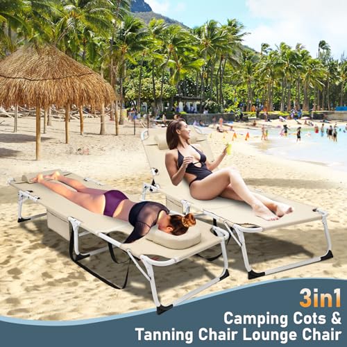 Heavy Duty Outdoor Folding Lounge Chair with Mattress Q868