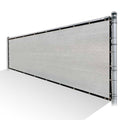 Grey Privacy Fence Screen HDPE Mesh Cover with Reinforced Grommets A460431