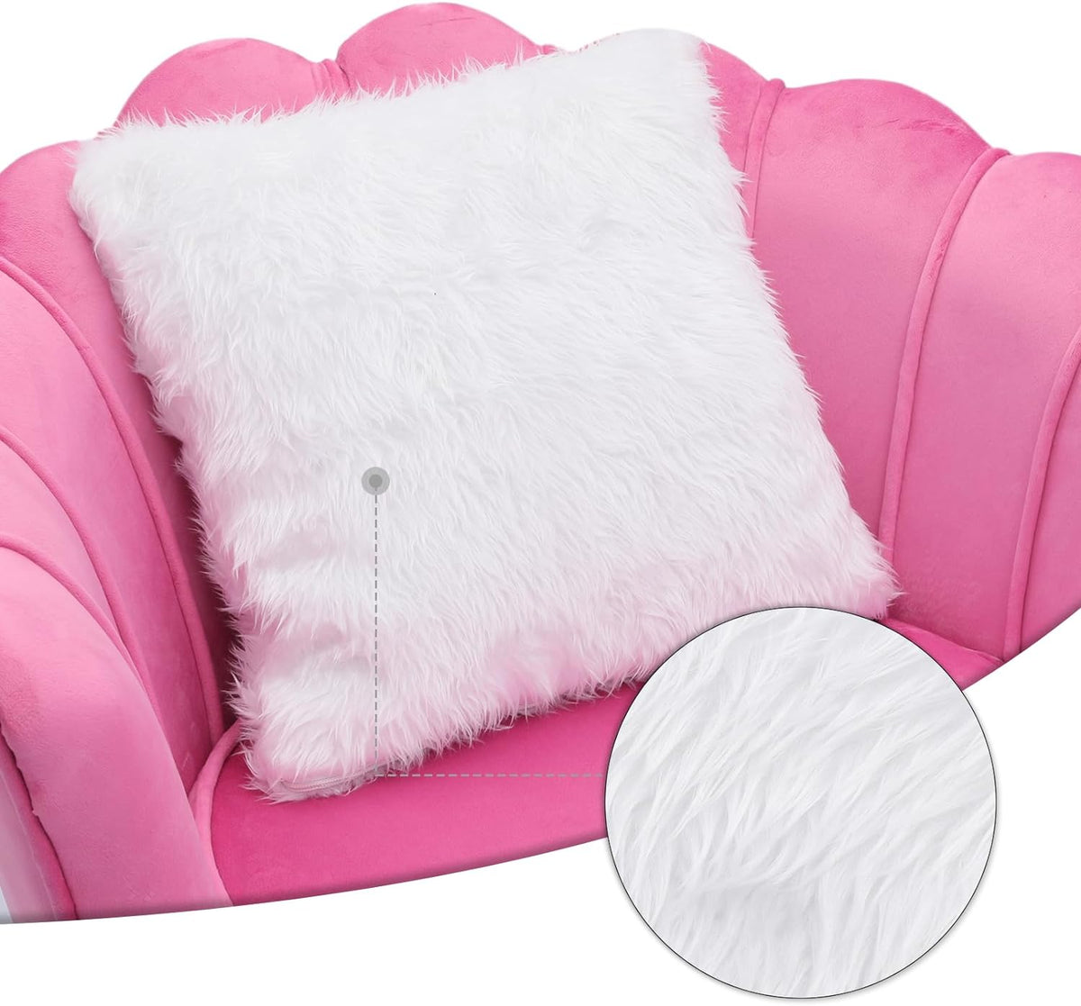 Velvet Tufted Chair with Cushion and Golden Legs F416990