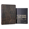 Large End Grain Walnut Wood Cutting Board 20x14 In with Juice Groove Handles L506675