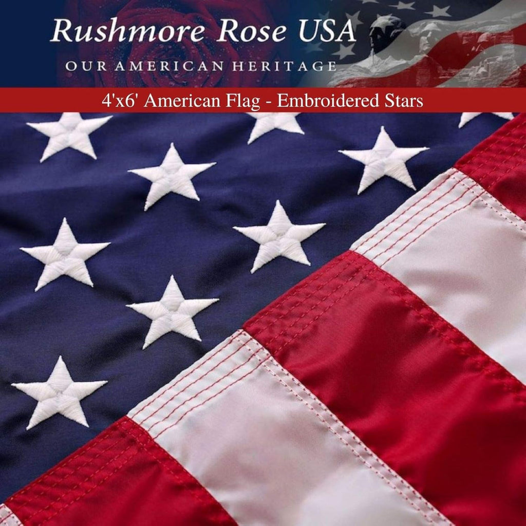American Flag 5x8 ft Embroidered Stars and Stitched Stripes Z986