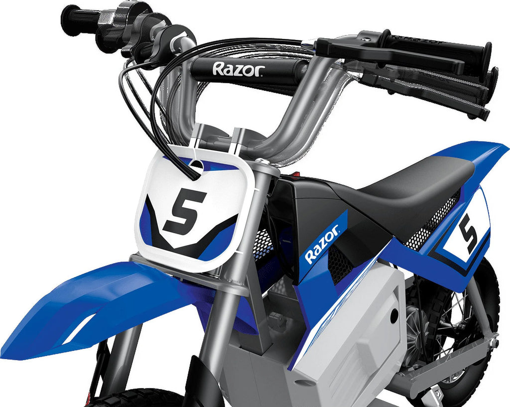Blue 24V Electric-Powered Dirt Bike T22448