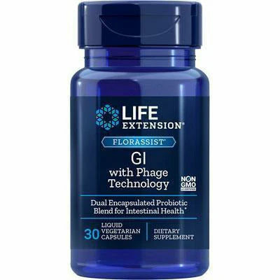 FLORASSIST GI w Phage Tech 30 vegcaps T5614