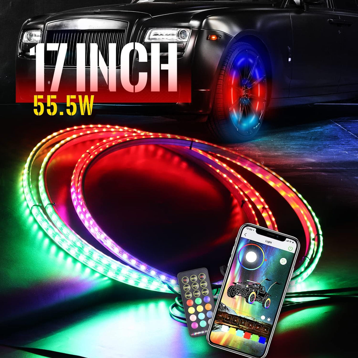 15.5inch LED Wheel Ring Light Kit with Turn Signal and Braking Function Y119