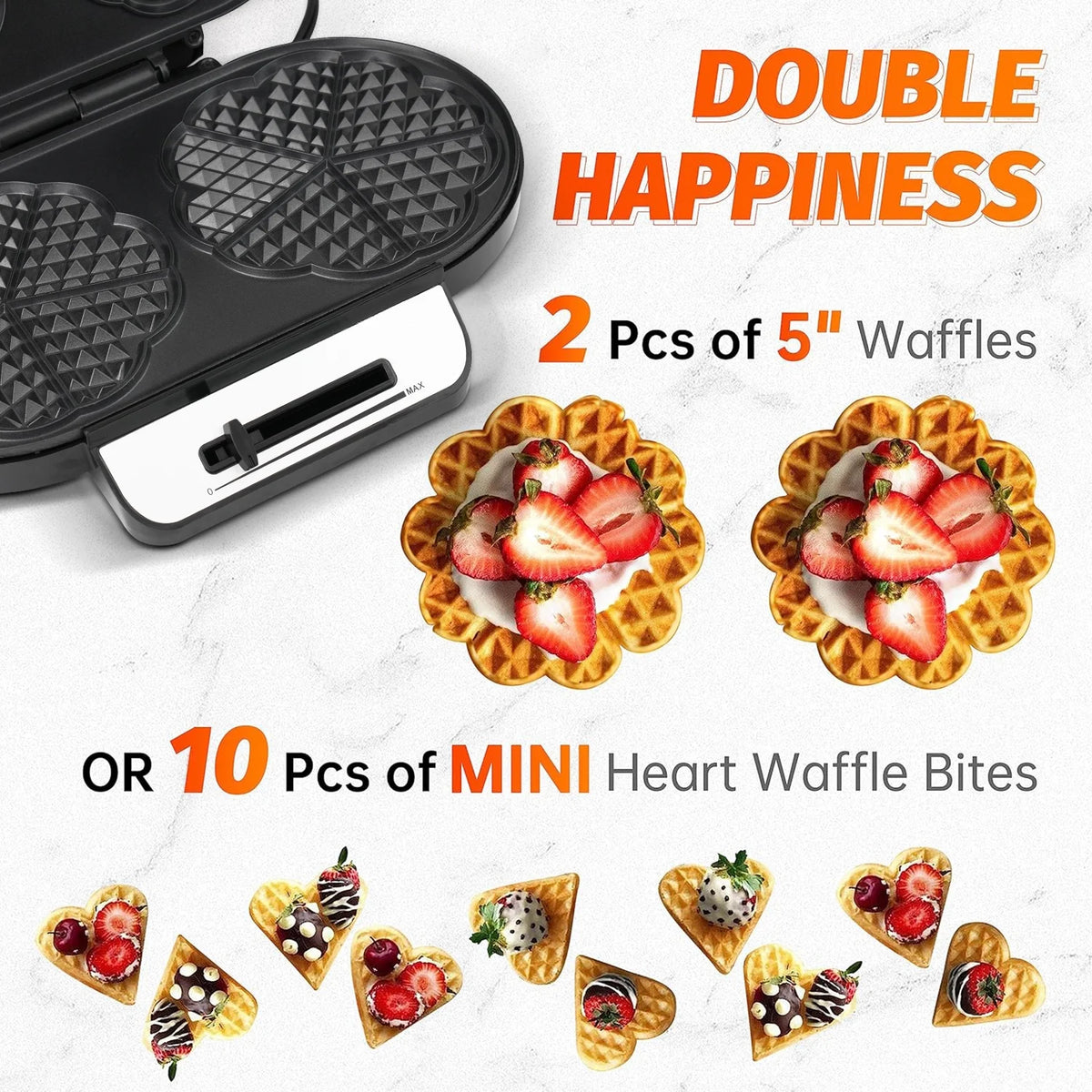 1200W Double Non-Stick Waffle Maker G743134
