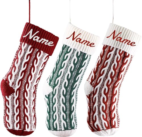 18.5'' Burlap Plaid Christmas Stockings 1-Pack L140