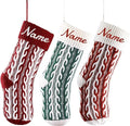 18.5'' Burlap Plaid Christmas Stockings 1-Pack L140