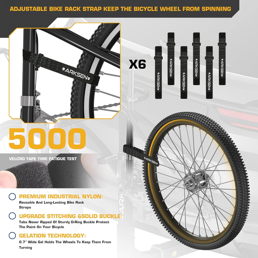 3 Bike Hitch Mount Carrier with Tie Down Strap J871184