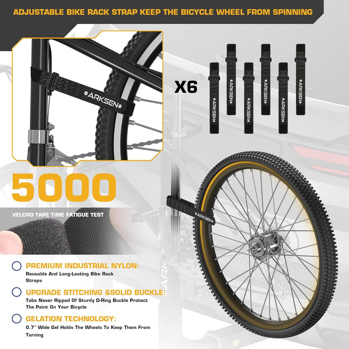 3 Bike Hitch Mount Carrier with Tie Down Strap J871184