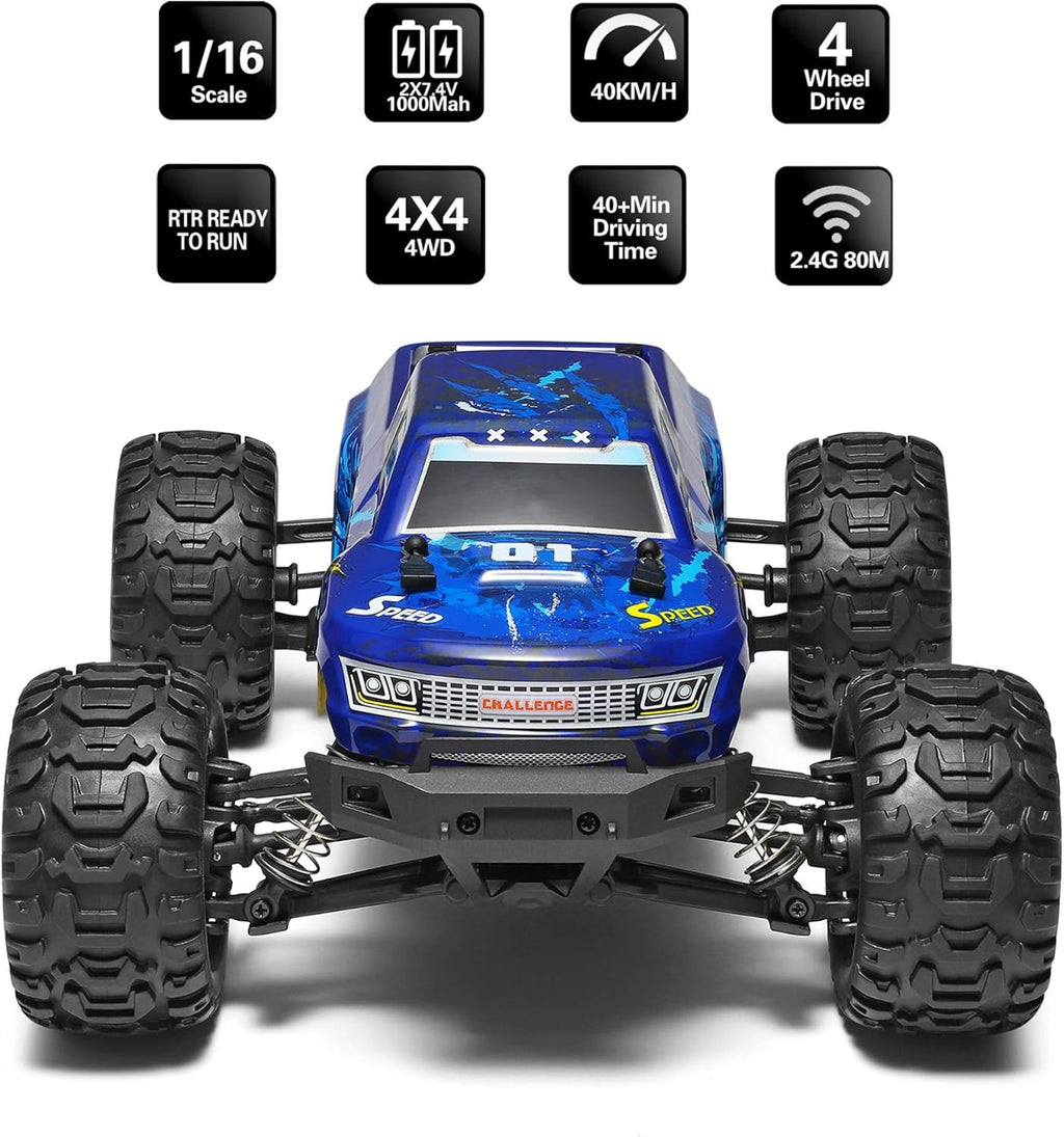 4x4 Remote Control Car 1:16 Scale 40KM/H Off Road RC Monster Truck E376325