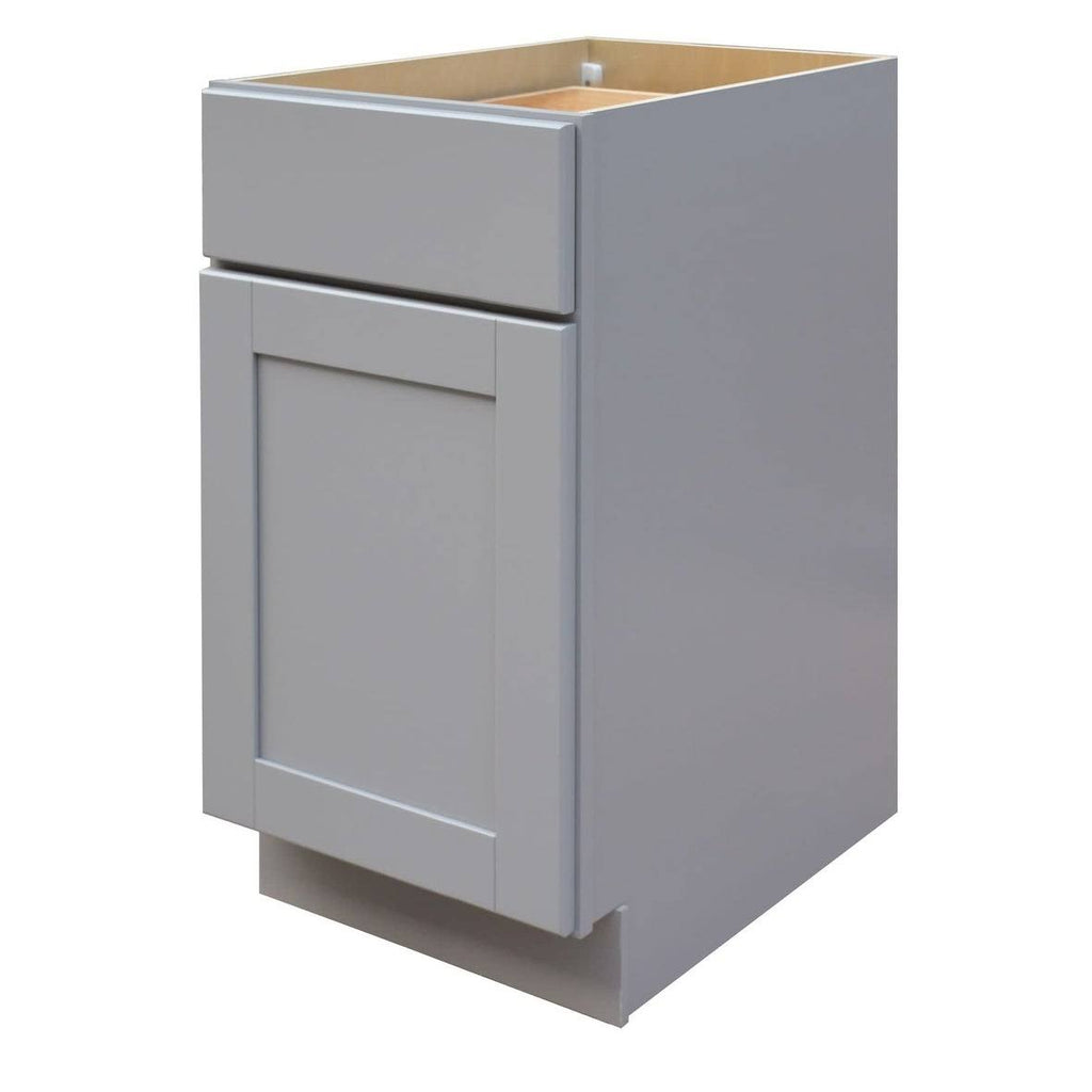 Dove Gray Single Door Base Cabinet with Dovetail Drawer H452542