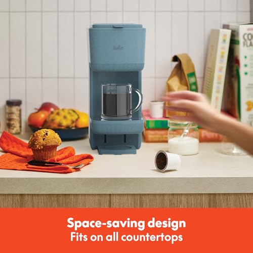Single Serve Coffee Maker, K Cup & Coffee Ground Compatible, Removable Adjustable Drip Tray, Auto Shutoff, Reusable Dishwasher Safe Accessories, 6oz to 14oz, 1000 Watt Z130