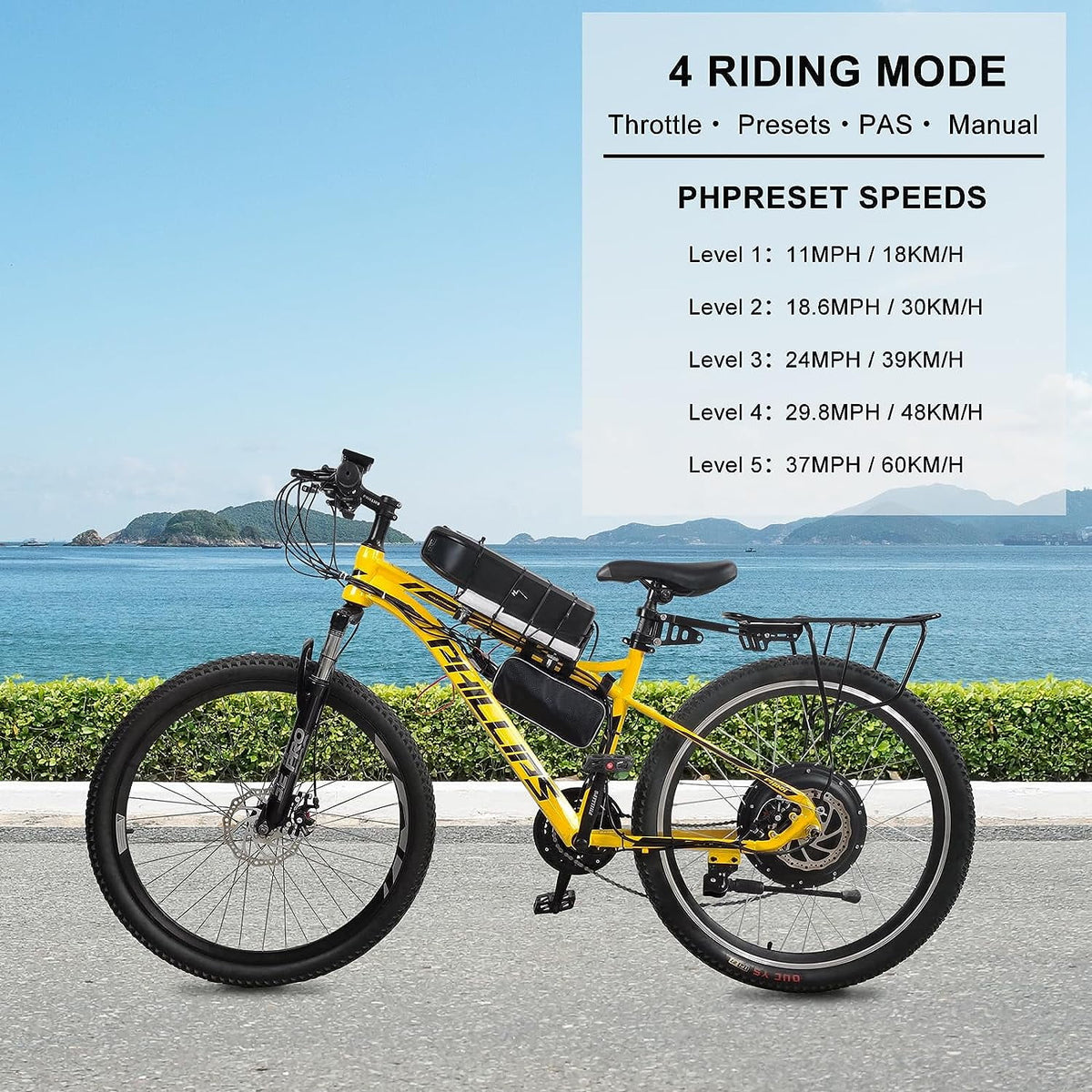 48V 1500W 26" Rear Wheel Electric Bike Conversion Kit S7880