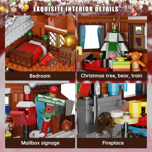 Gingerbread House Building Kit with LED Lights I4768