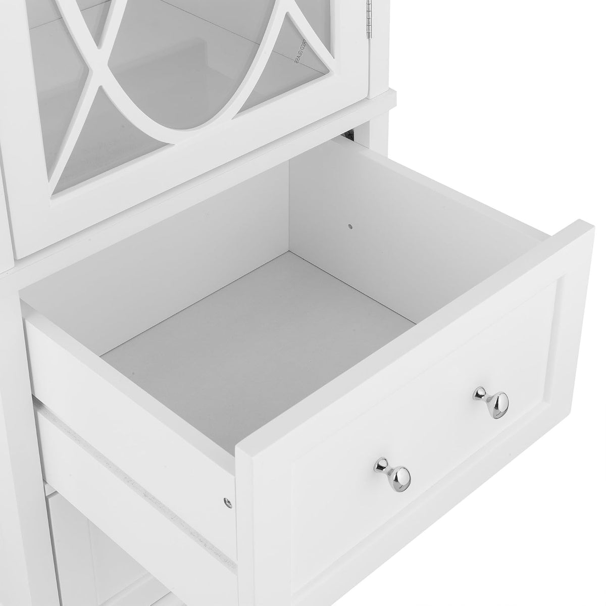 White Linen Floor Cabinet S409