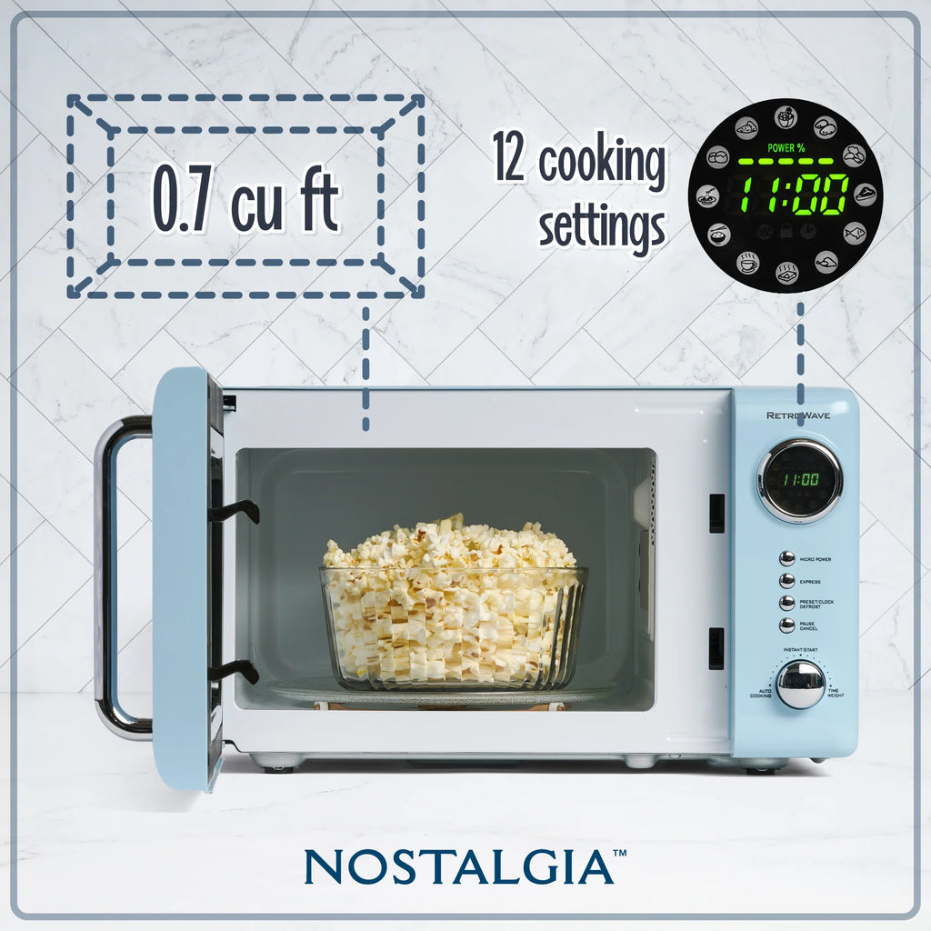 Blue 0.7 Cubic Foot 700-Watt Countertop Microwave Oven A15706