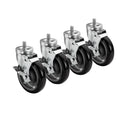 Set of 4 Threaded Stem Caster with 5x22 Wheel U524160