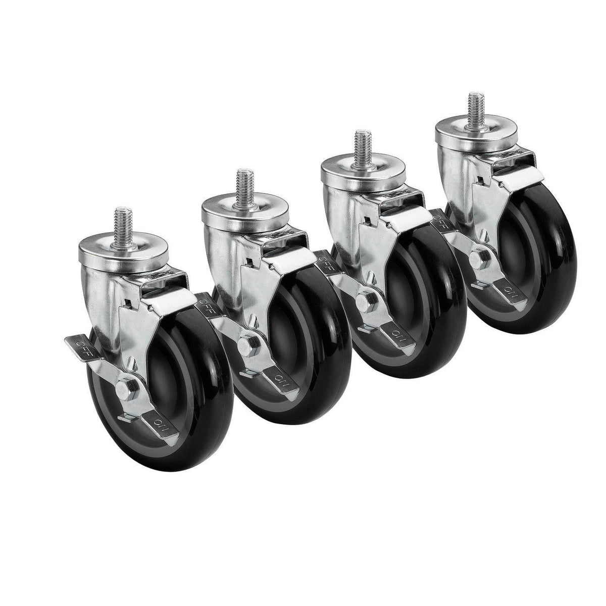 Set of 4 Threaded Stem Caster with 5x22 Wheel U524160