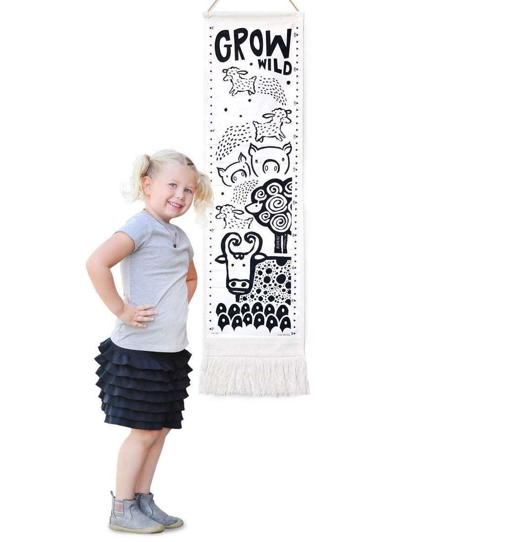 Ocean Canvas Growth Chart - Wall Hanging Height Chart for Kids - (44x13 Inches) Pack of 2 Z6451