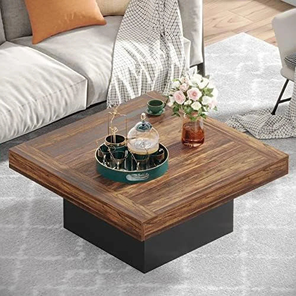 Square LED Engineered Wood Coffee Table L851