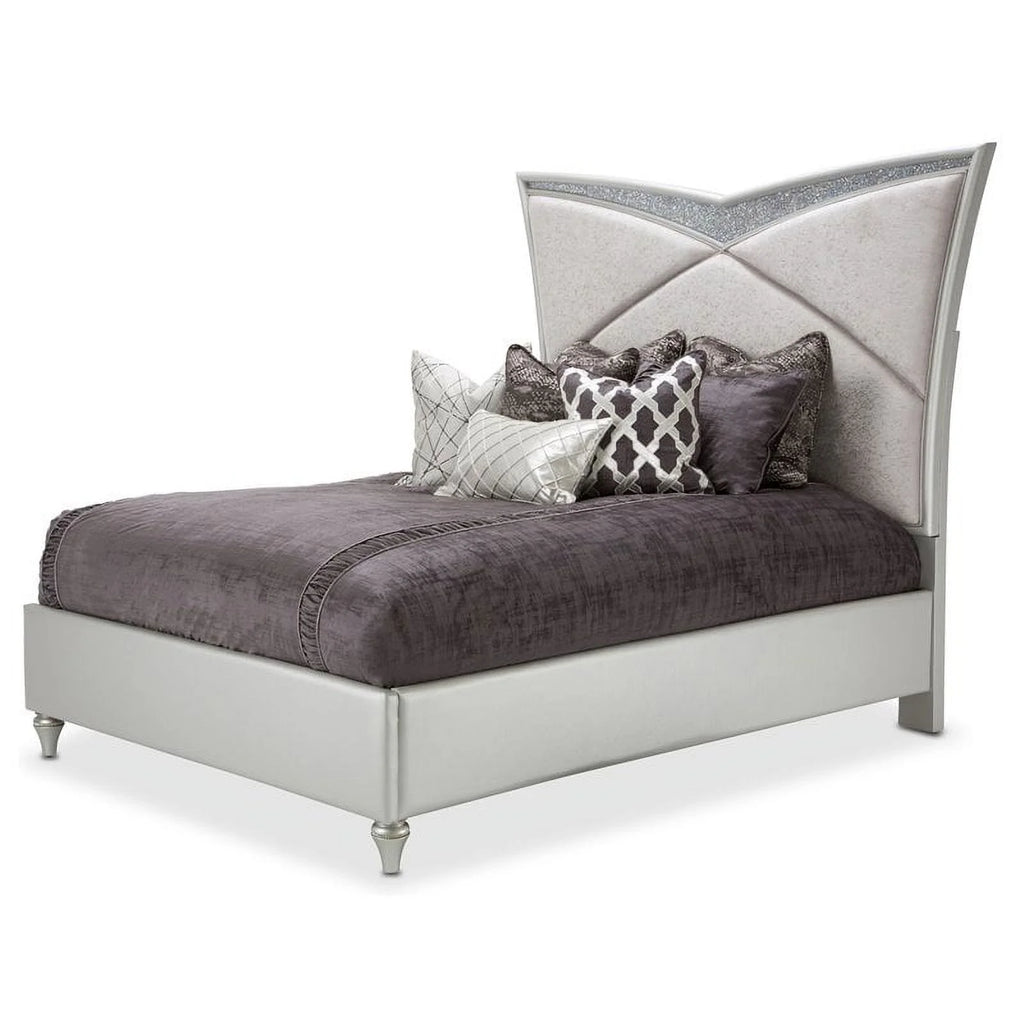 Eastern King Upholstered Bed in Dove Gray E5439