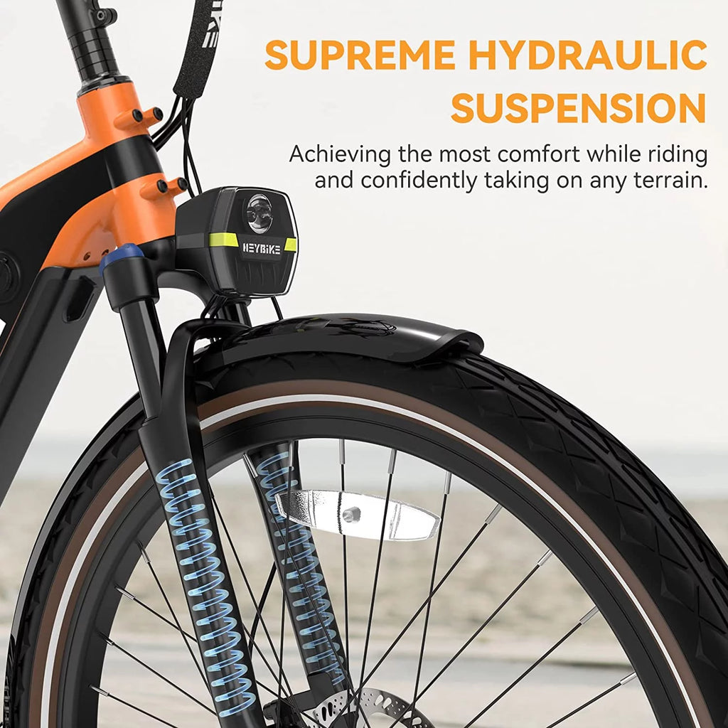 500W 26 Electric Hybrid Bike with 48V 15Ah Removable Battery, Black E4303