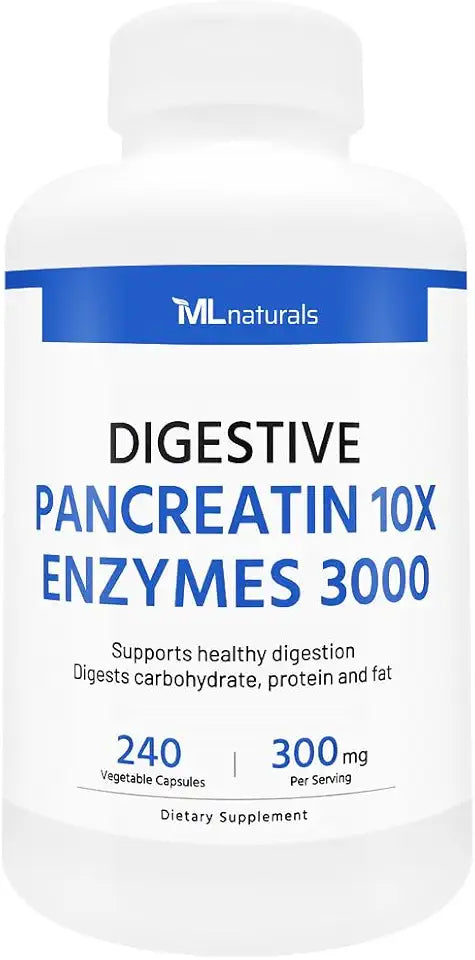 Pancreatin 10X Enzymes 3000mg 240 Vegetable Capsules G9168