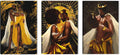 African American Faceless Portrait Canvas Print, Set of 3 Pieces R4724