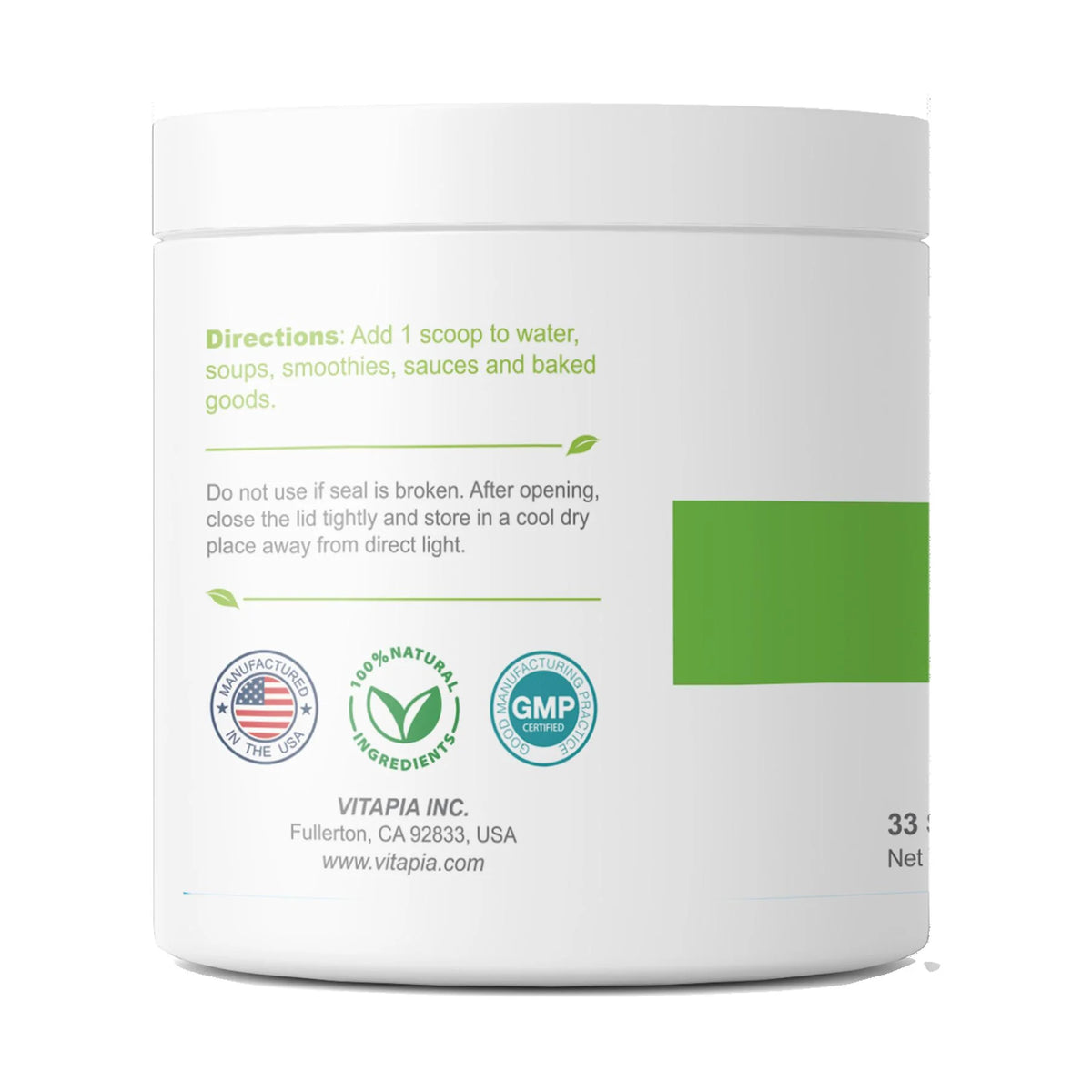 Organic Broccoli Sprout Powder, Non GMO, Gluten Free, 33 Servings Z866391
