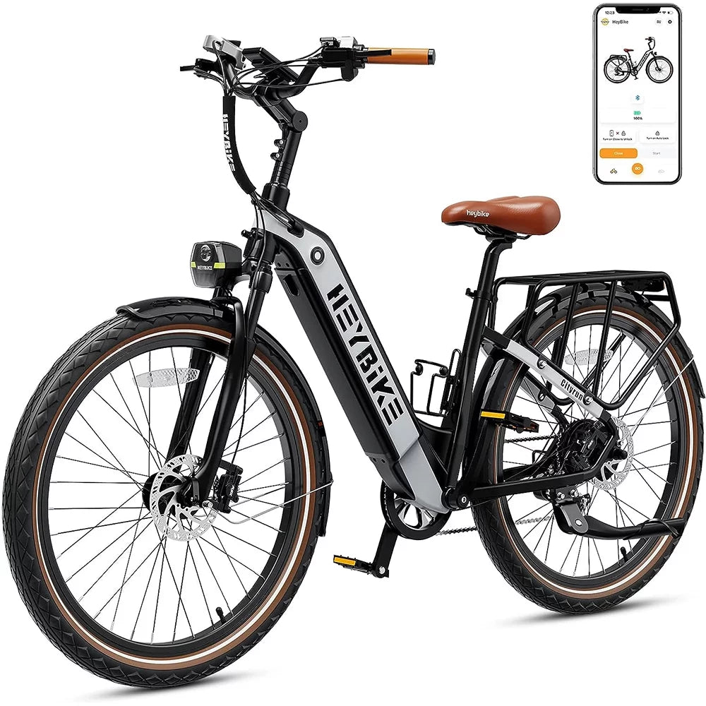 500W 26 Electric Hybrid Bike with 48V 15Ah Removable Battery, Black E4303