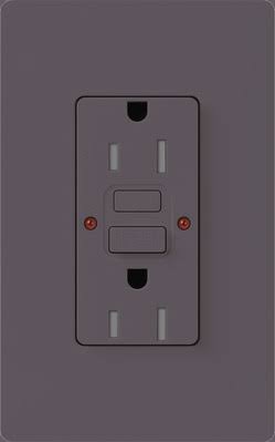 Plum Tamper Resistant GFCI Receptacle 15A J642118