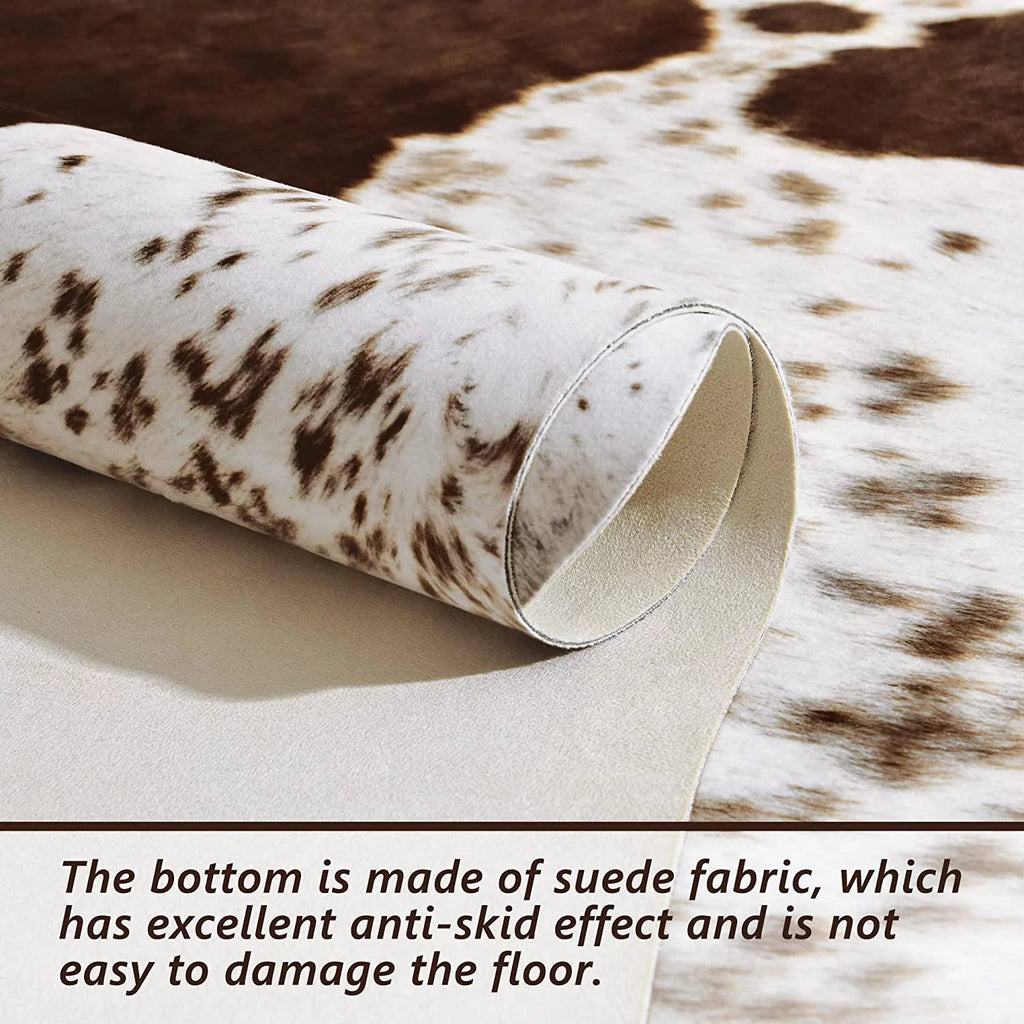 Faux Leather Animal Print Rug 5.2ft × 6.2ft H81863