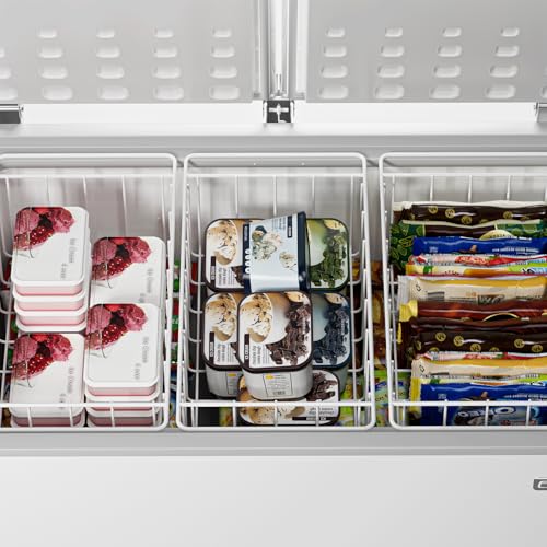 Pearl White Freezer Wire Baskets O3144