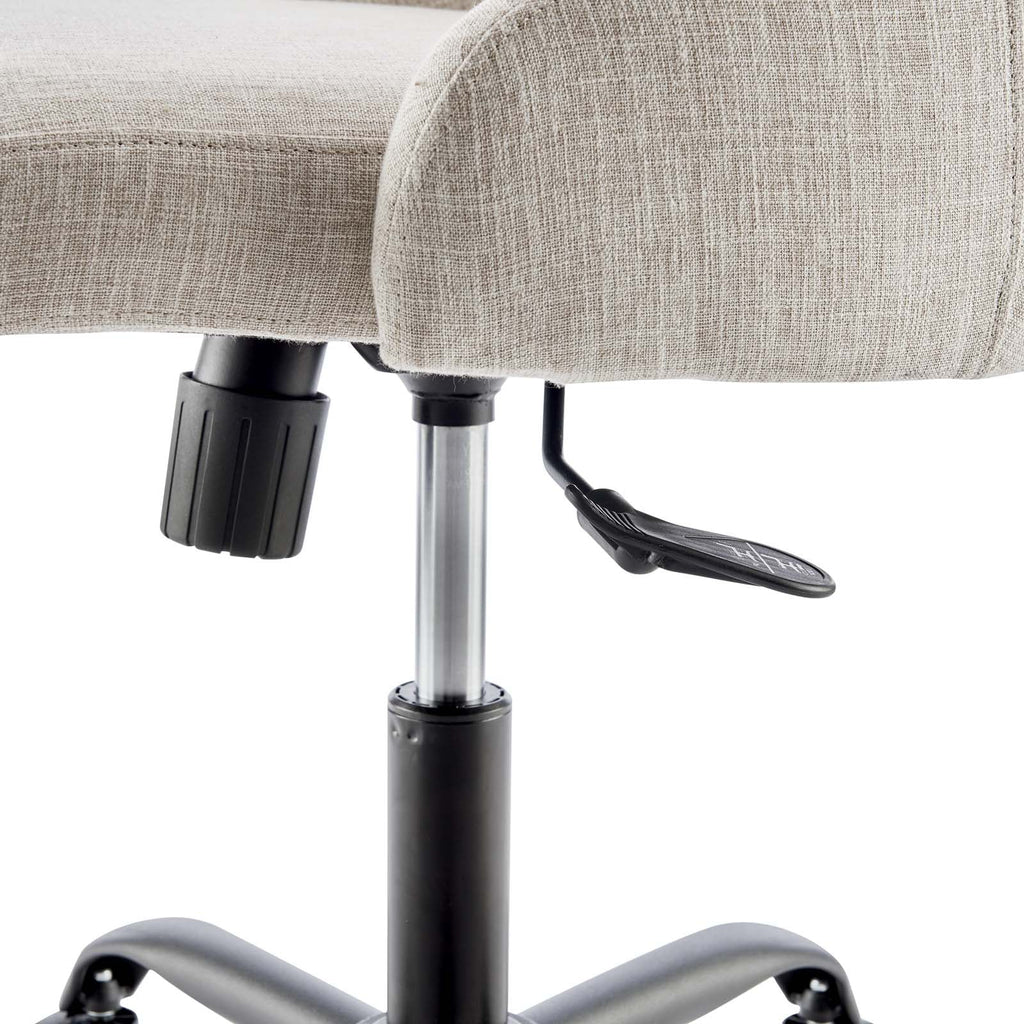Black Beige Fabric Swivel Chair H236