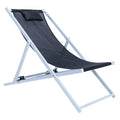 Outdoor Sling Lounge Chair With Headrest L2612