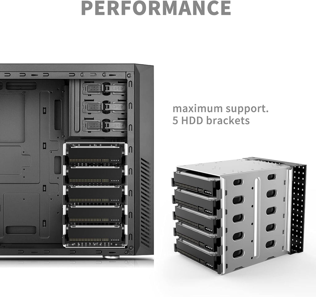 Stainless Steel Hard Drive Cage Rack SATA 5.25 to 4X 3.5 T166