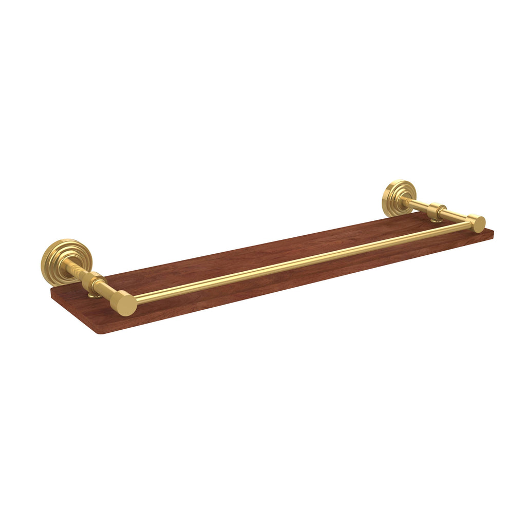 22 in. Solid IPE Ironwood Shelf with Gallery Rail Oil Rubbed Bronze J207