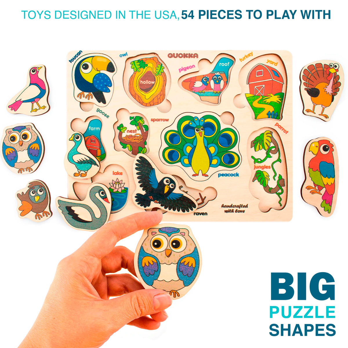 6 Pcs Wooden Puzzles for Toddlers H453