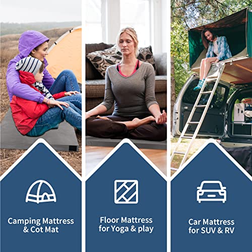 Twin Memory Foam Camping Mattress Pad with Waterproof Cover B649614