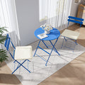 3 Piece Foldable Bistro Furniture Set Steel Frame G77263