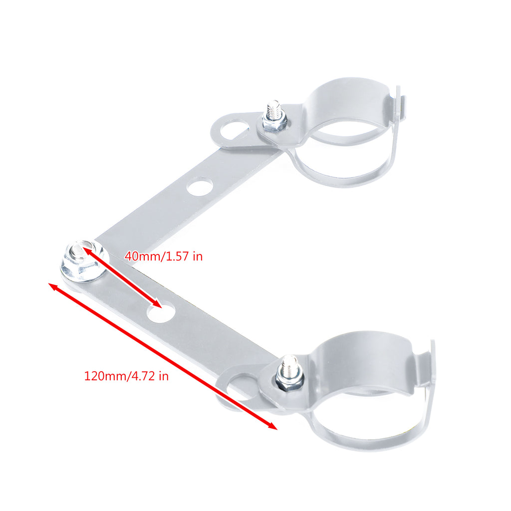 Chrome Motorcycle Headlight Mount Bracket Adapter M2073