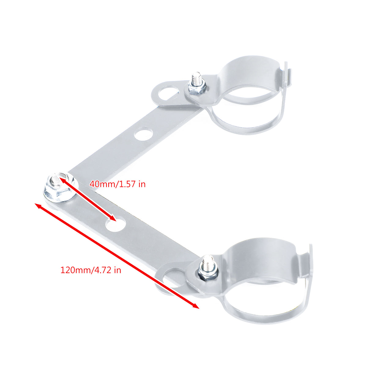 Chrome Motorcycle Headlight Mount Bracket Adapter M2073