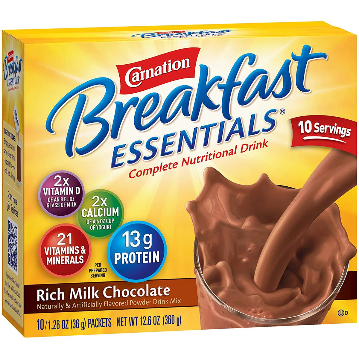 Rich Milk Chocolate Flavor Powder 36 Gram Individual Packet, Case of 60 B581536