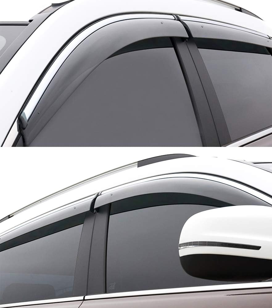 Car Window Visor Vent Shade Deflector Sun Rain Guards B8764